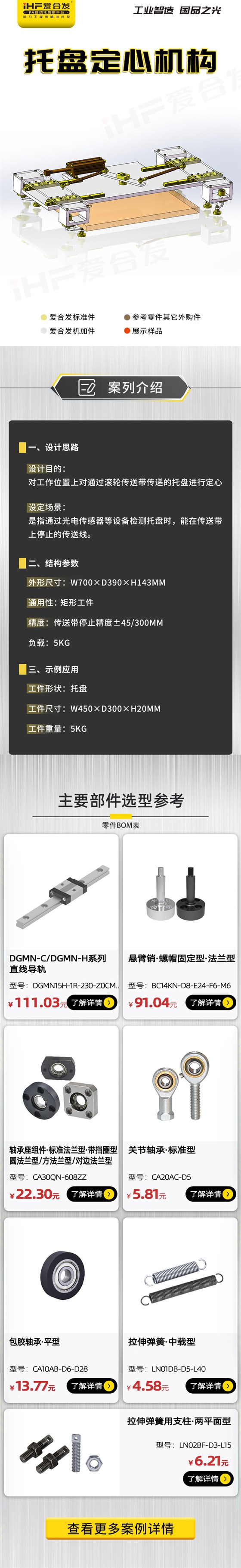 愛合發：案例介紹，托盤定心機構！