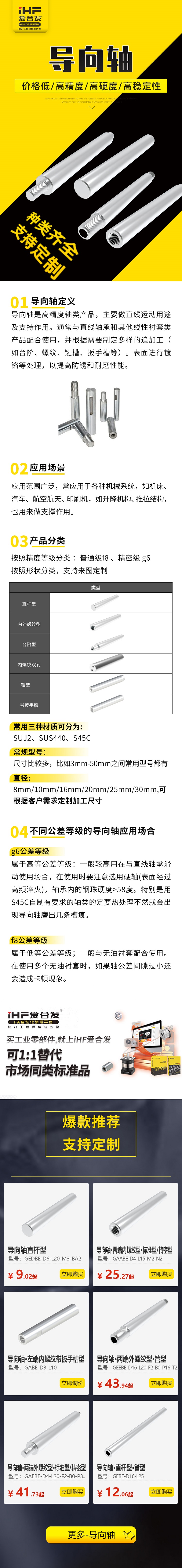 帶你了解不同公差等級的導(dǎo)向軸應(yīng)用場合！